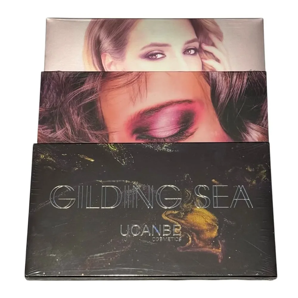 NEW UCANBE Lot of 3 Eyeshadow Palettes - Aromas, Twilight, Gilding Sea - Sealed